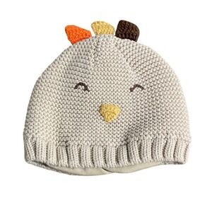 Carter's Thanksgiving Turkey Knit Cap baby beanie SIZE 12-24M